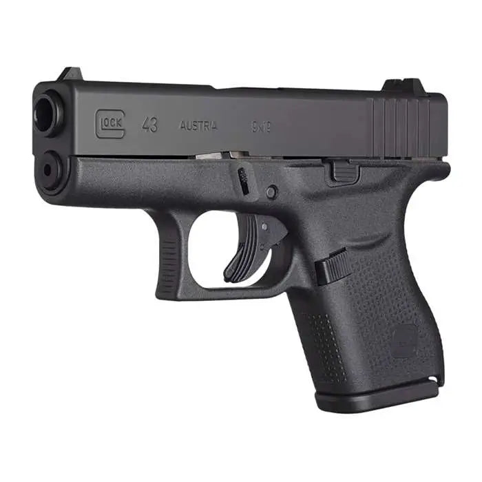 GLOCK G43 9mm Pistol Rebuilt with Fixed Sights and Black Polymer Finish