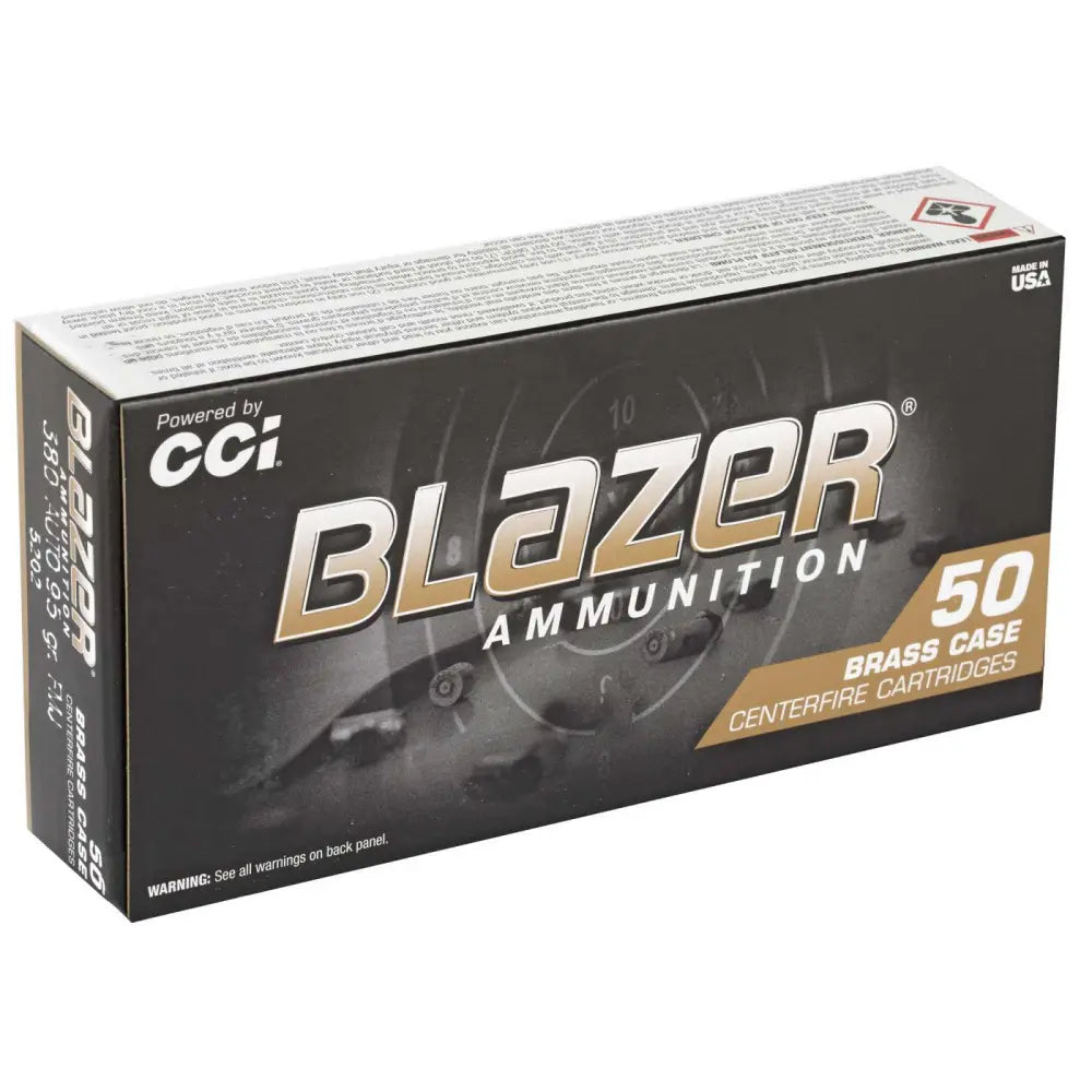 CCI Brass .380 ACP 95 Grain FMJ Target Ammo - 50 Rounds per Box