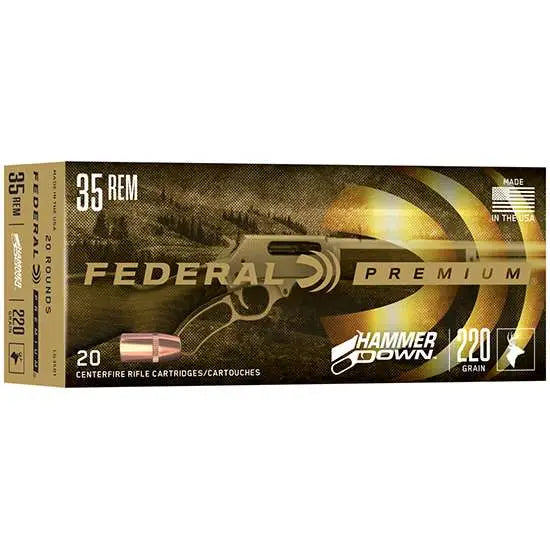 Federal .35 Remington HammerDown 220GR Soft Point Ammo - 20 Rounds per Box, 10 Boxes per Case