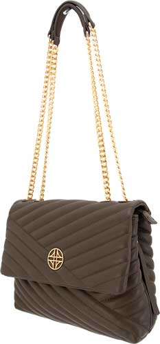 Cameleon Ceres Purse - Vegan Leather Crossbody Bag in Brown, 7.5 x 11 x 4.25 inches