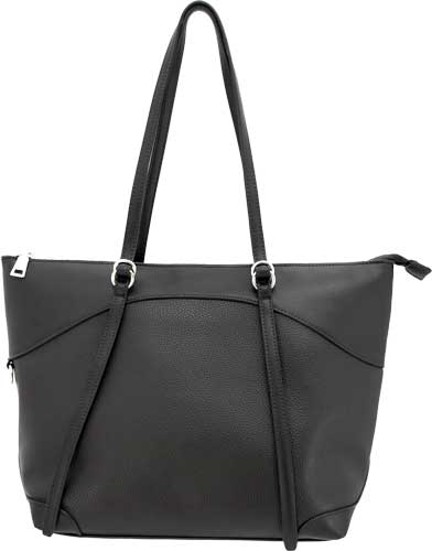 Cameleon Grace Leather Shoulder Bag for Ladies - Black, 12.25 x 15.25 inches