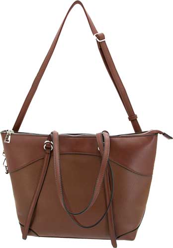 Cameleon Grace Leather Shoulder Bag - Brown with Universal Holster