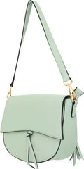 Cameleon Zoey Purse - Leather Shoulder and Crossbody Bag with Triple Zippers
