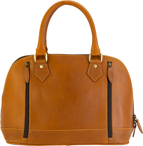 Cameleon S&W Classic Satchel Tote in Brown - Vegan Leather Ladies Handbag