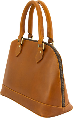 Cameleon S&W Classic Satchel Tote in Brown - Vegan Leather Ladies Handbag