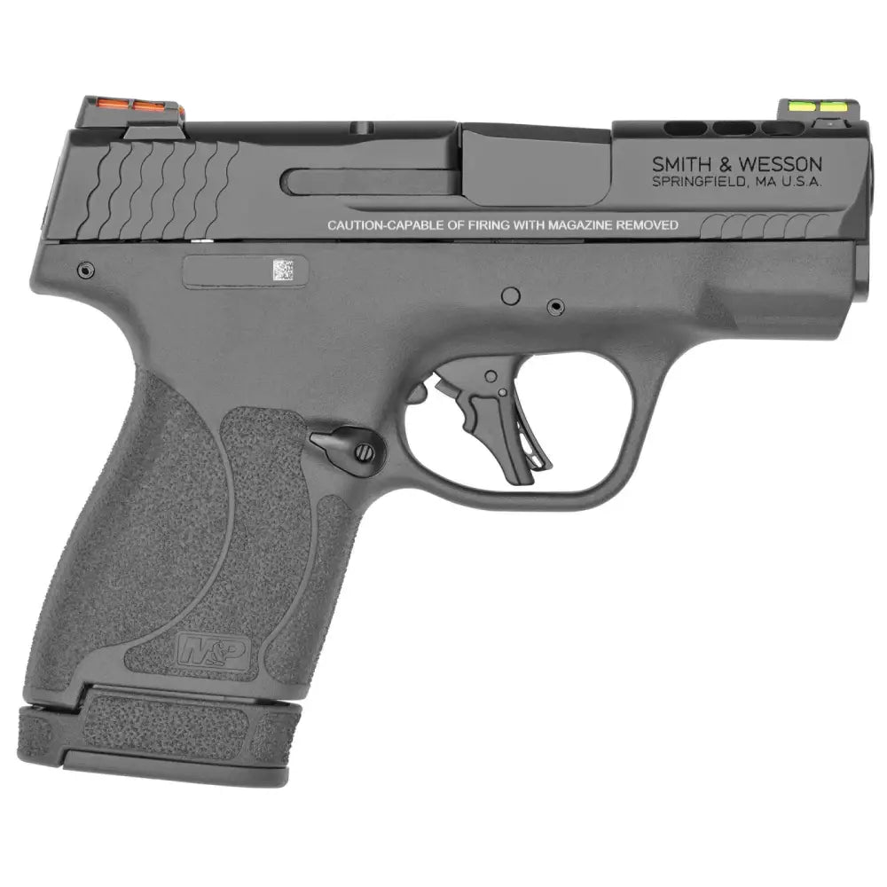 Smith & Wesson M&P Shield Plus 9mm Pistol with 3.1-Inch Ported Stainless Steel Barrel and Fiber Optic Sights