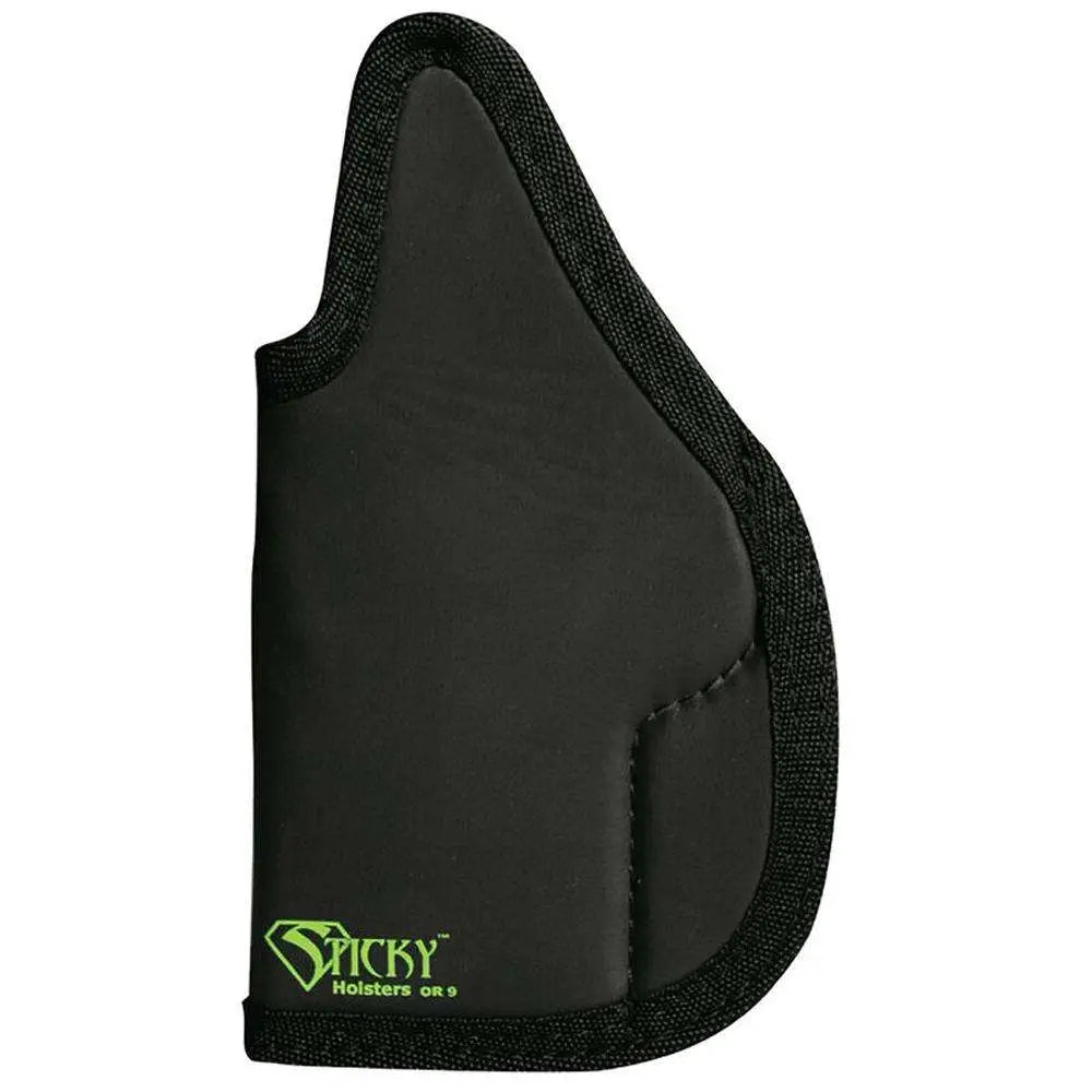 Sticky Holsters Optic Ready 9 Holster for Large Frame Autos - Ambidextrous, Latex-Free Rubber, Black/Green