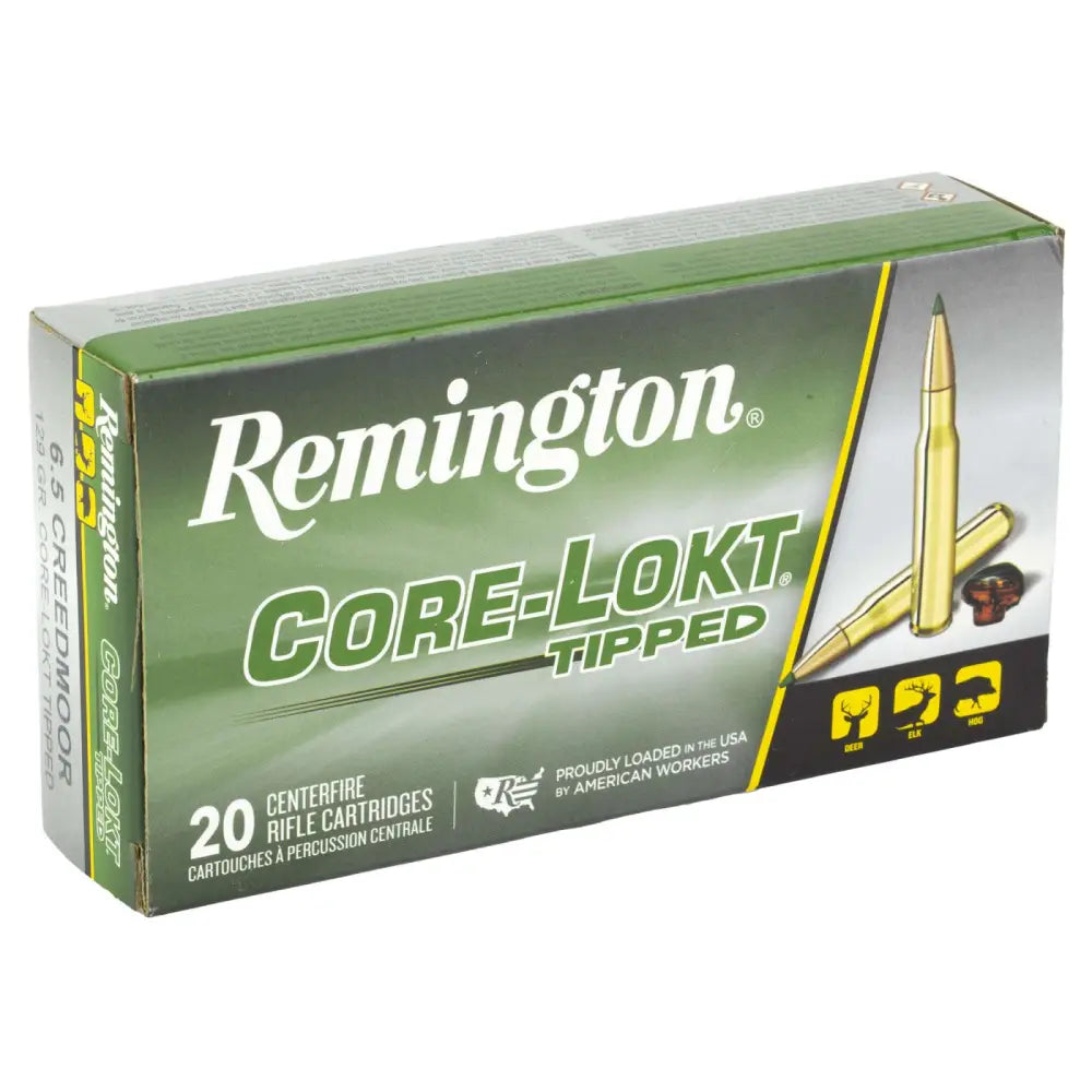 Remington Ammunition 6.5 Creedmoor Core-Lokt Tipped 129 Grain Hunting Ammo - 20 Rounds per Box