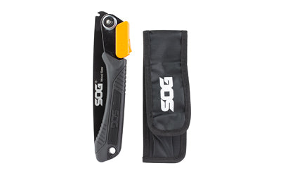 SOG Knives & Tools Folding Saw SOG-F10N-CP with High Carbon Steel Blade and Black Handle