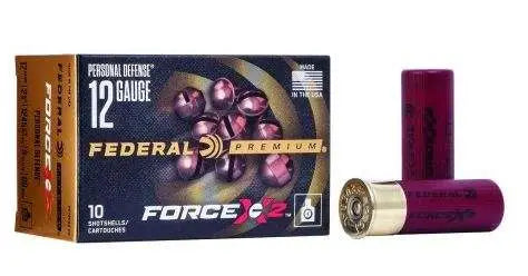 Federal 12 Gauge 1 3/4 inch Force X2 00 Buckshot – 6 Pellets, 10 Rounds per Box