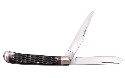 Cold Steel Trapper Folding Knife with Bone Handle and Dual Blades – Model CS-FL-TRPR-J