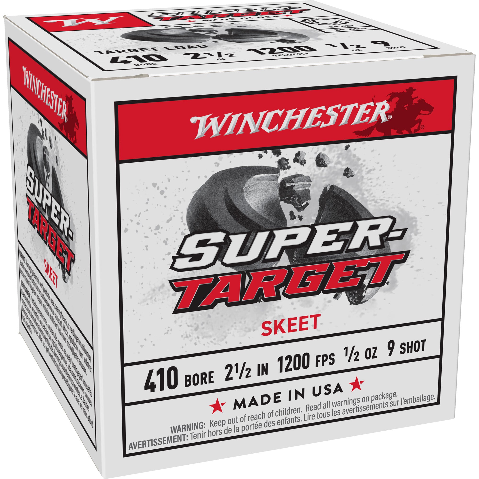 Winchester Ammunition Super Target 410 Bore Shotshells – Reliable 1/2 oz #9 Loads for Skeet and Sporting Clays