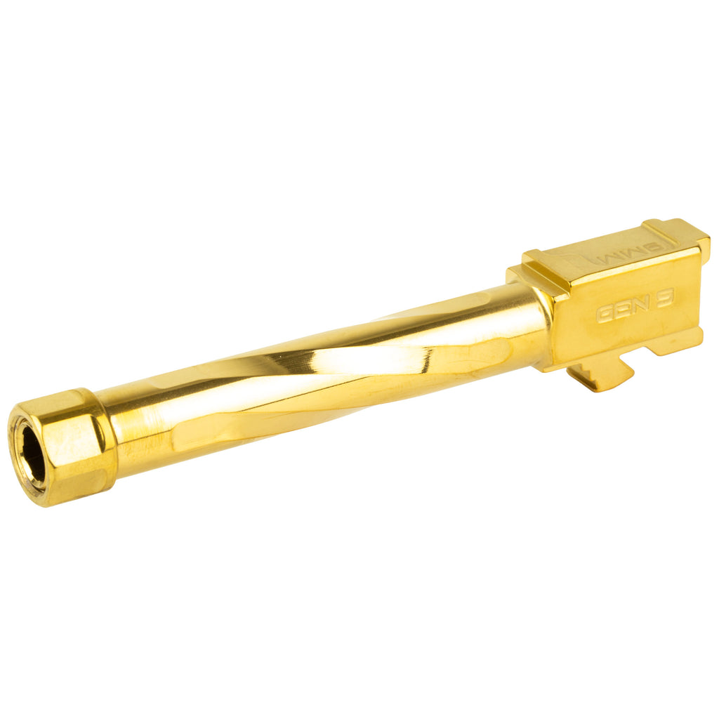 Zaffiri Precision Threaded 4.97-inch Gold Barrel for Glock G17 Gen 1-4 | Model BA-G17G5-TH-GLD