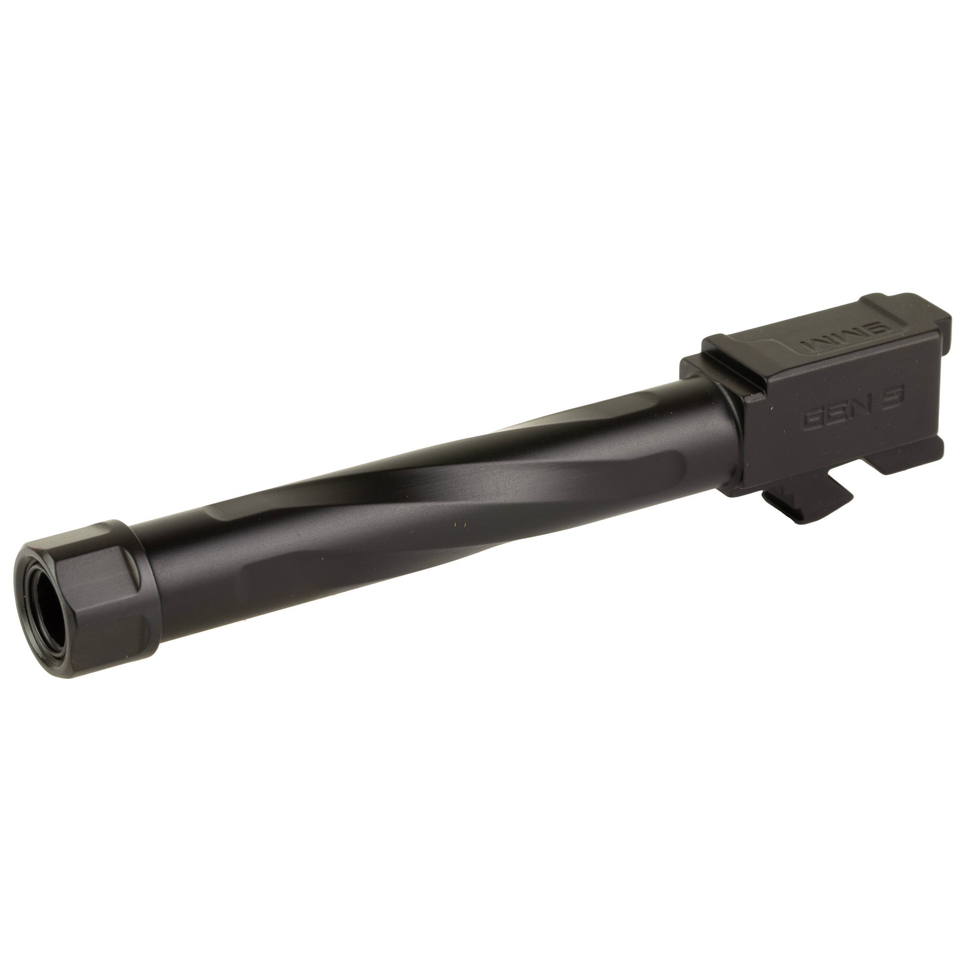 Zaffiri Precision Threaded Barrel for Glock G17 Gen 1-4, 4.97 inch 9mm, Black - Part Number BA-G17G5-TH-BN