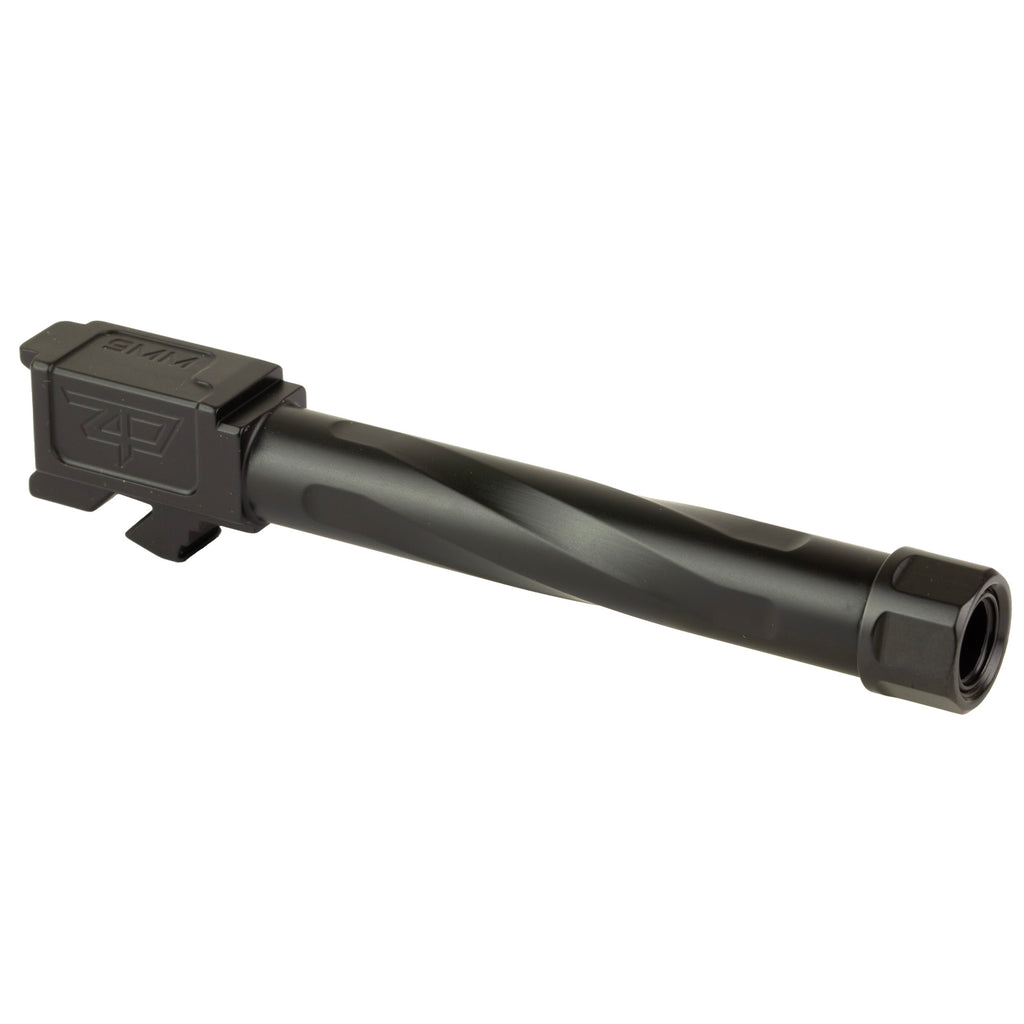 Zaffiri Precision Threaded Barrel for Glock G17 Gen 1-4, 4.97 inch 9mm, Black - Part Number BA-G17G5-TH-BN
