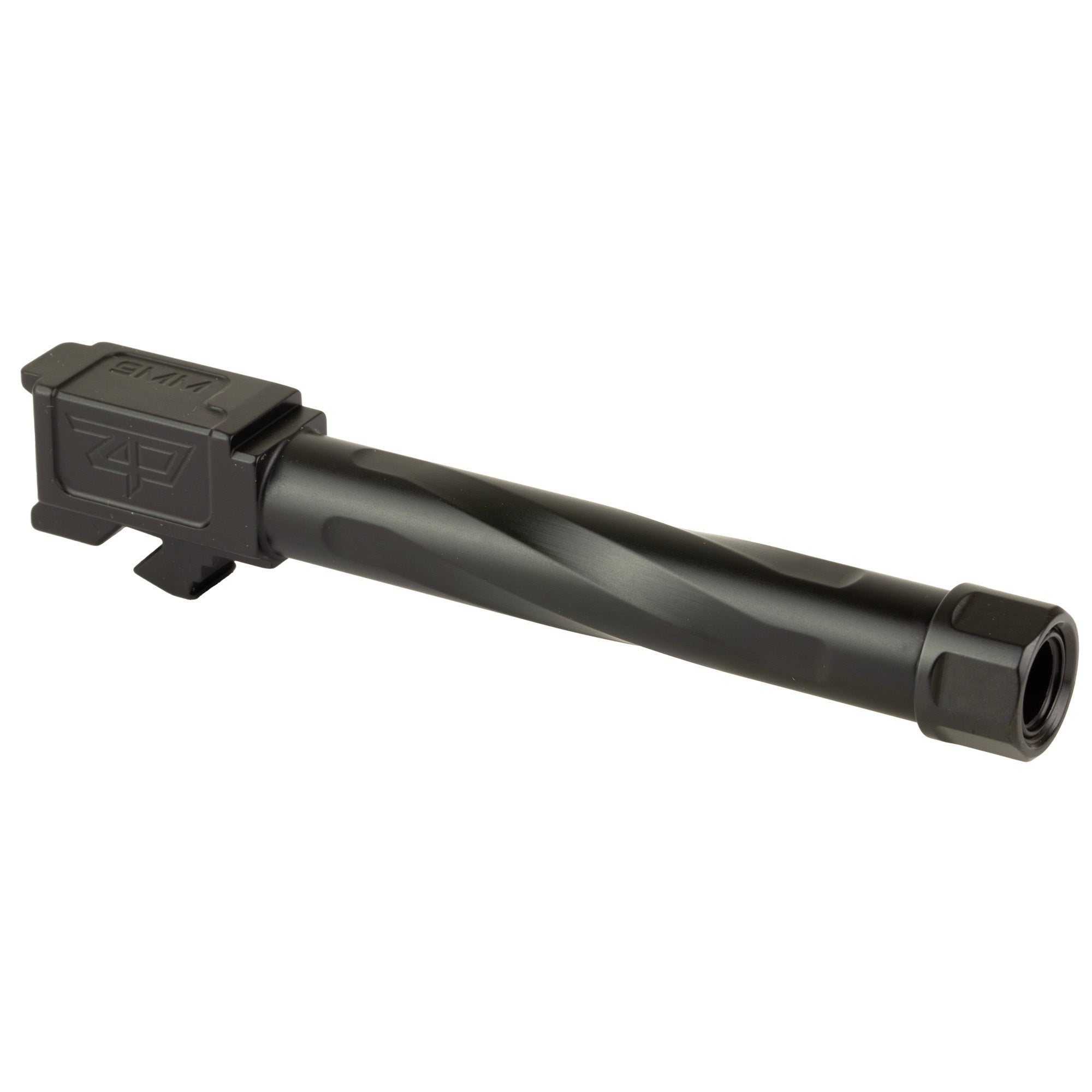 Zaffiri Precision Threaded Barrel for Glock G17 Gen 1-4, 4.97 inch 9mm, Black - Part Number BA-G17G5-TH-BN
