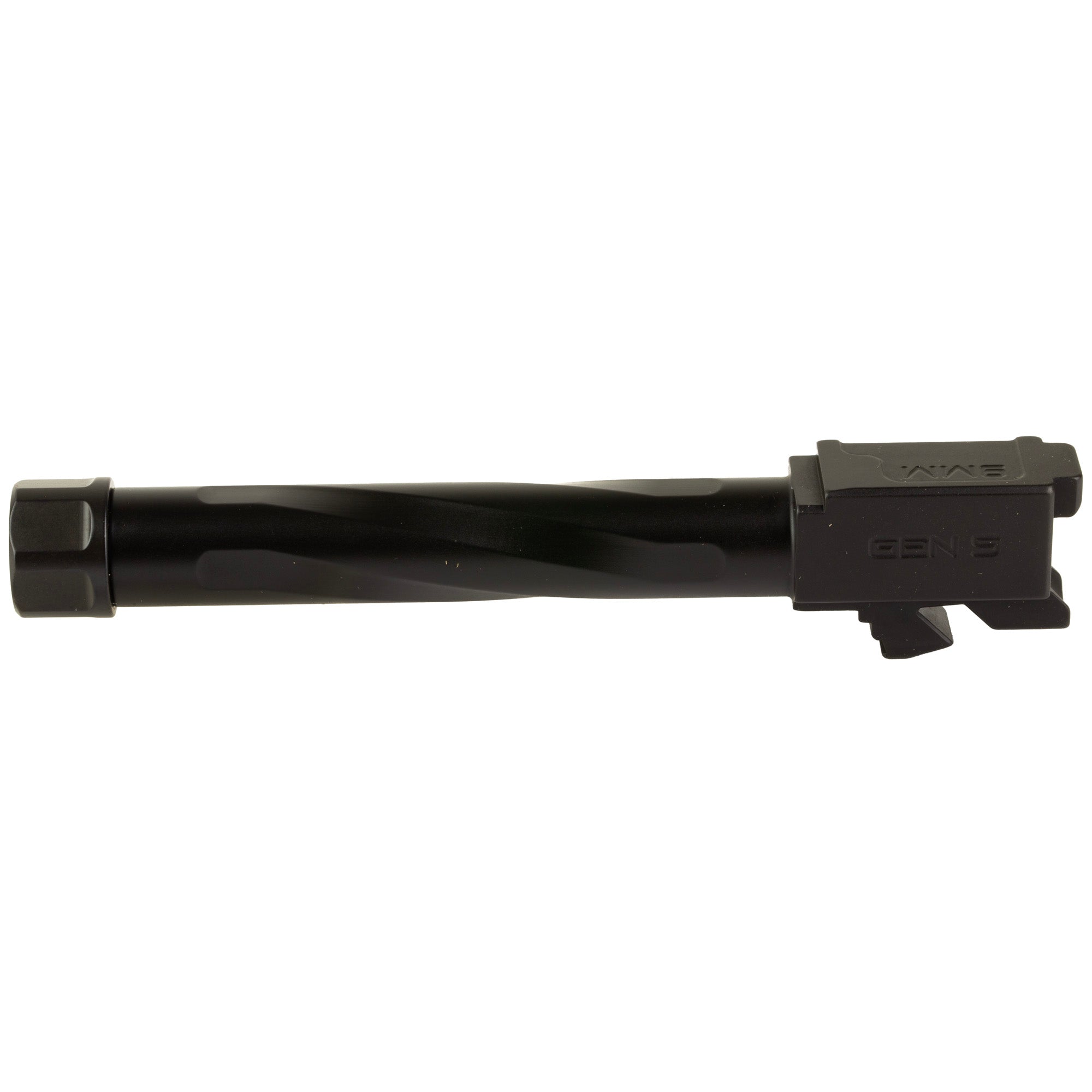 Zaffiri Precision Threaded Barrel for Glock G17 Gen 1-4, 4.97 inch 9mm, Black - Part Number BA-G17G5-TH-BN