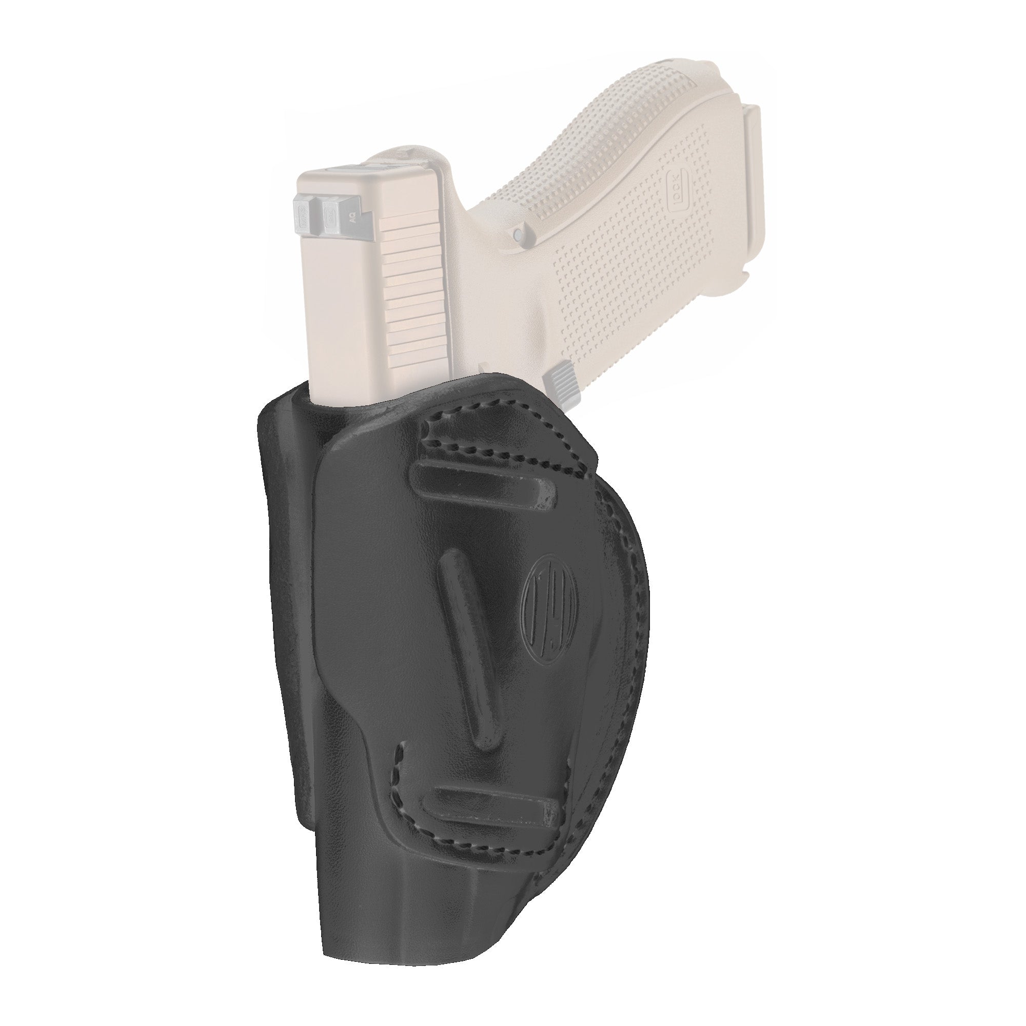 1791 Gunleather 3 Way Holster Stealth Black Leather Outside Waistband Holster – Ambidextrous Design