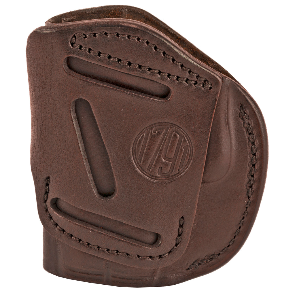 1791 Gunleather 4 Way Inside Waistband and Outside Waistband Holster – Right Hand, Brown Leather Model 4WH-2-SBR-R