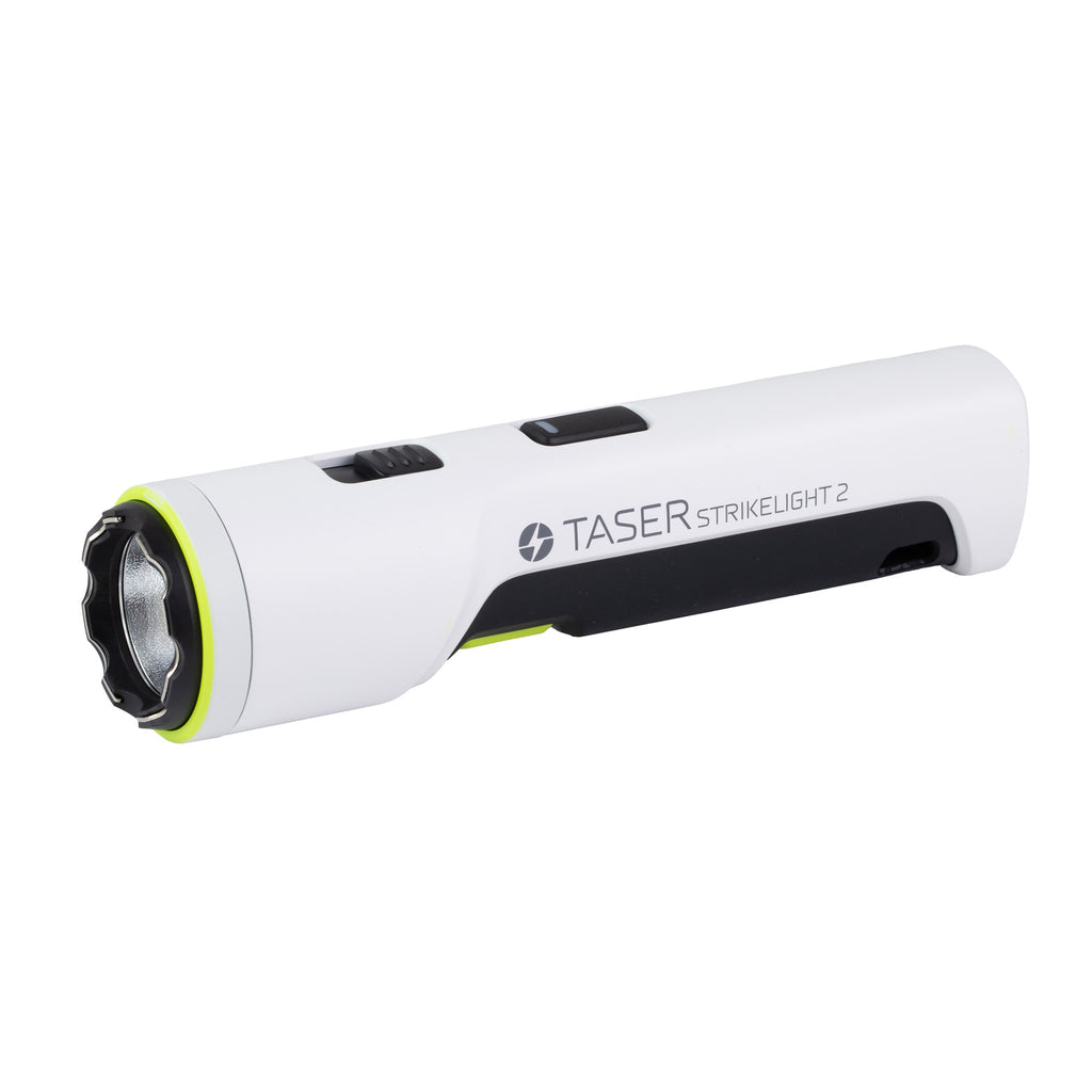 TASER Strikelight 2 Kit White – Compact Stun Gun with 3-Mode LED Flashlight and USB-C Rechargeable Power