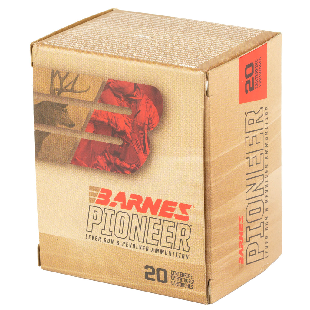 Barnes Pioneer 44 Magnum 300-Grain Flat Nose Ammunition - 20 Rounds per Box