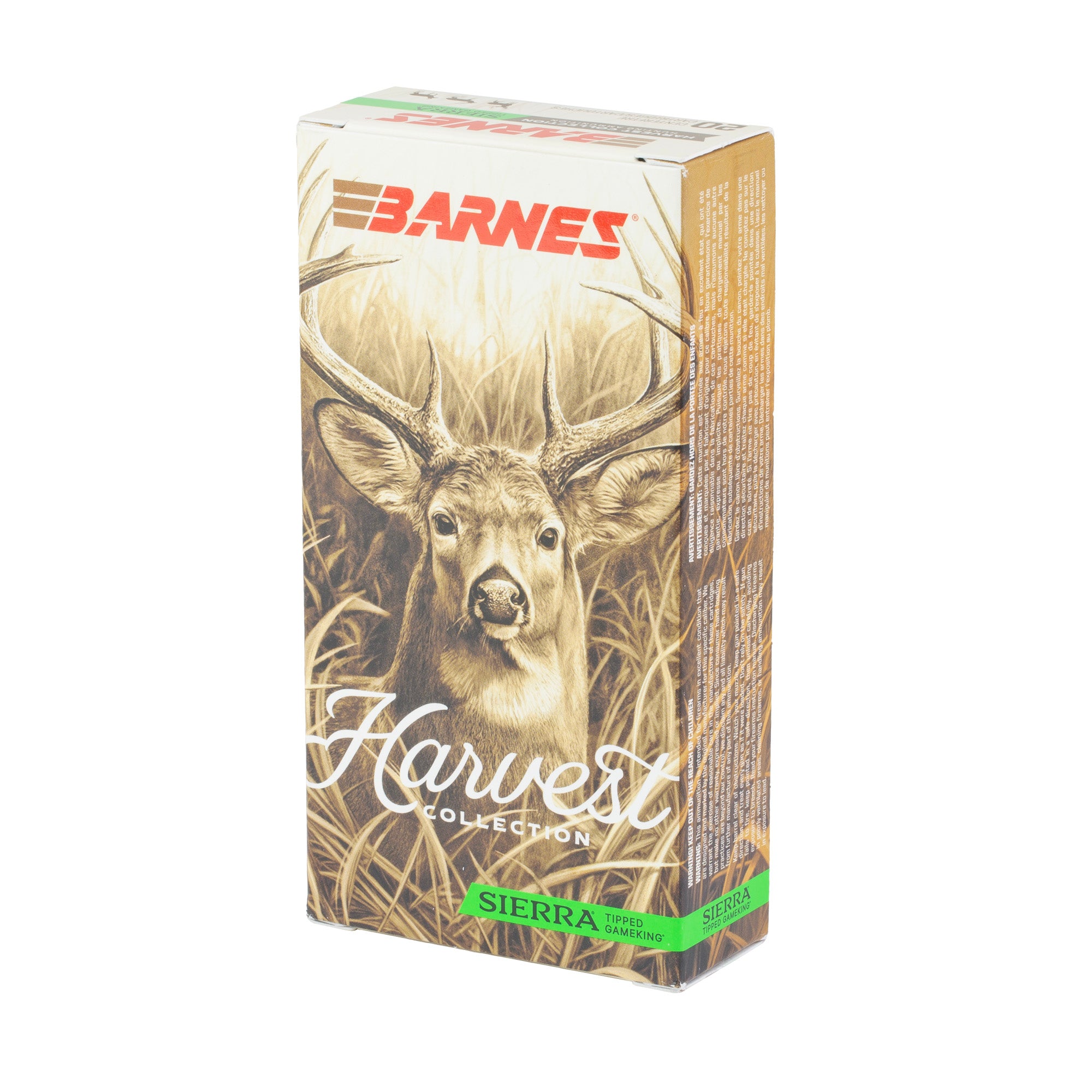Barnes Harvest Collection 308 Winchester 165-Grain Sierra GameKing Ammunition - 20 Rounds