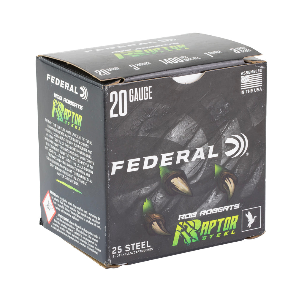 Federal Raptor Steel 20 Gauge 3, 1 oz #3 Steel Shot – High-Performance Hunting Load