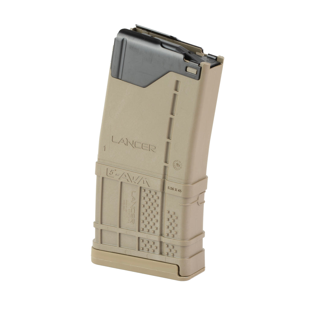 Lancer Systems L5 Advanced Warfighter Magazine in Flat Dark Earth - 5 Rounds for 223 Remington