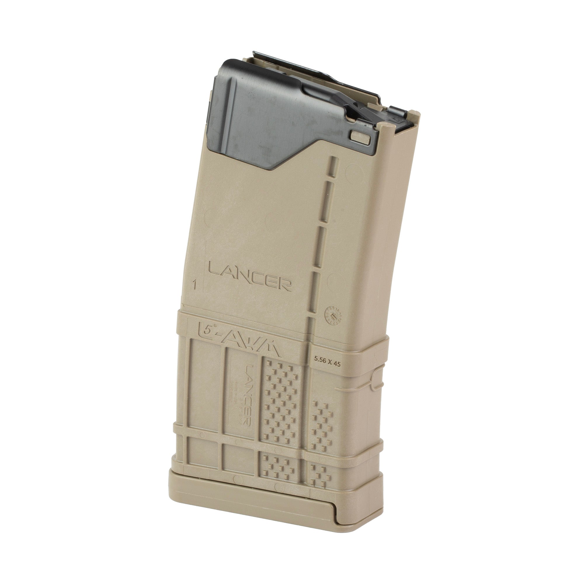 Lancer Systems L5 Advanced Warfighter Magazine for 223 Remington, 10-Round Capacity, Flat Dark Earth