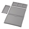 Outdoor Edge Cutcraft Mag Cutting Board Set - 4-Piece Gray Kitchen Tools
