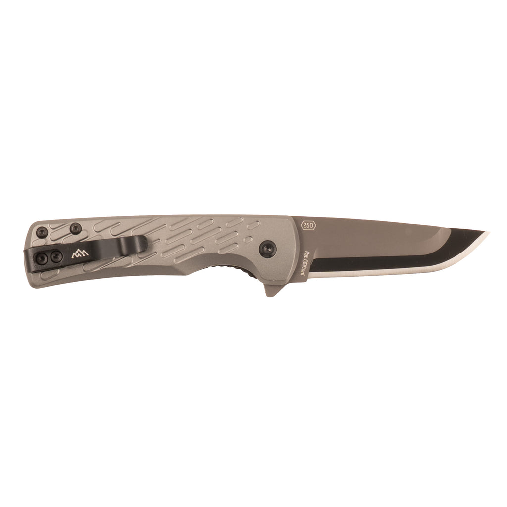 Outdoor Edge Razor VX7 Folding Knife with Black Handle and Gray Aluminum Finish