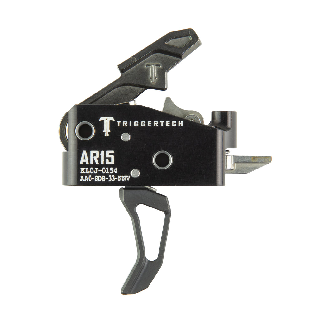 Radian Weapons Vertex CBX Curved Trigger - Black and Silver for Enhanced Precision