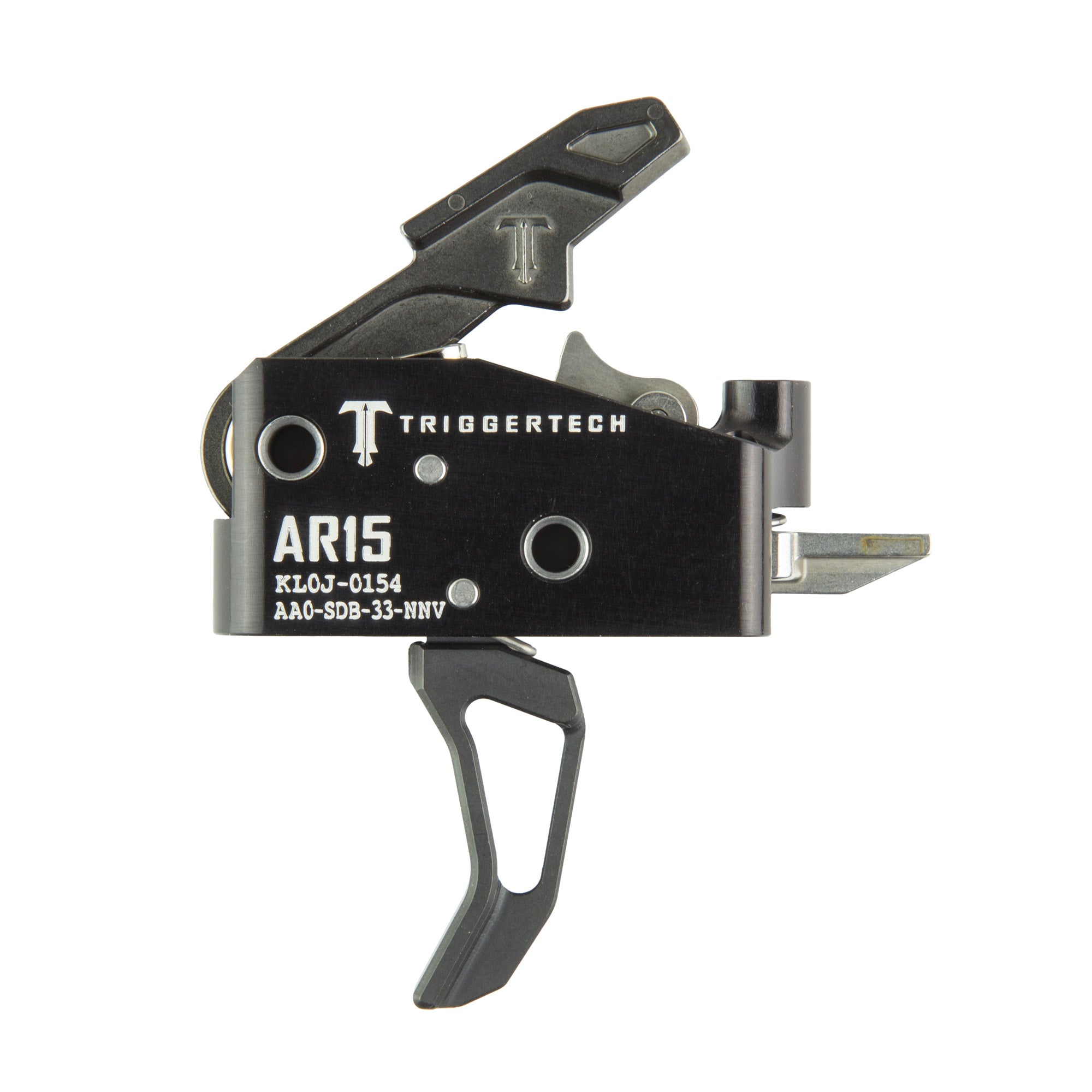Radian Weapons Vertex CBX Curved Trigger - Black and Silver for Enhanced Precision