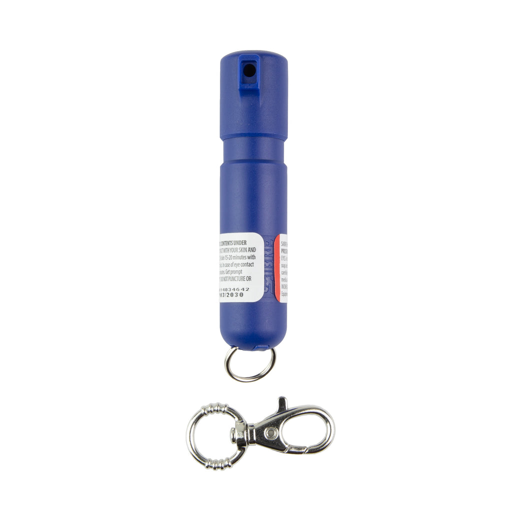 Sabre Mighty Discreet Pepper Spray in Sapphire - 0.18 oz Clam Pack