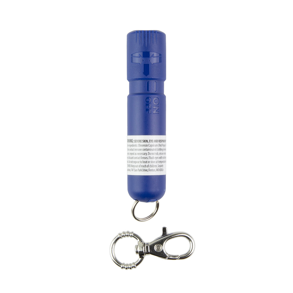 Sabre Mighty Discreet Pepper Spray in Sapphire - 0.18 oz Clam Pack