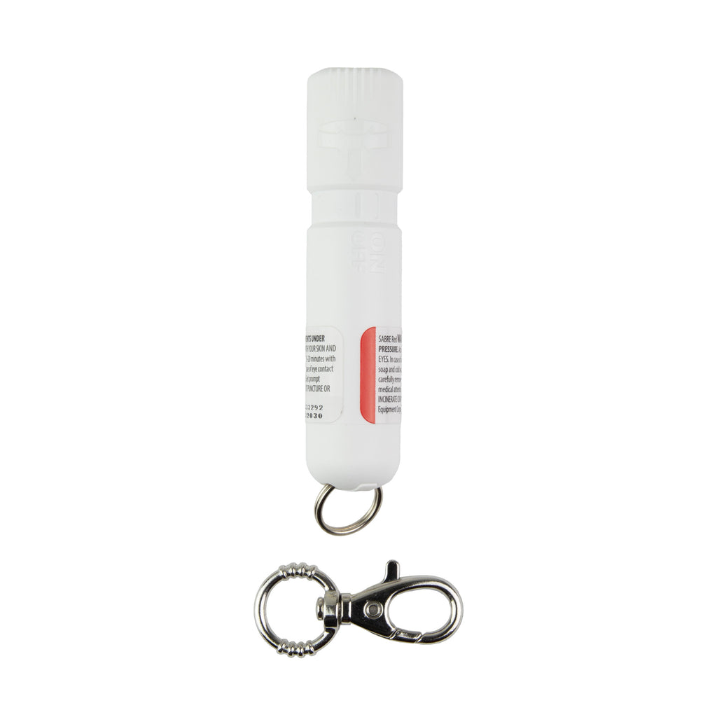 Sabre Mighty Discreet Pepper Spray in White - Compact Self-Defense Spray