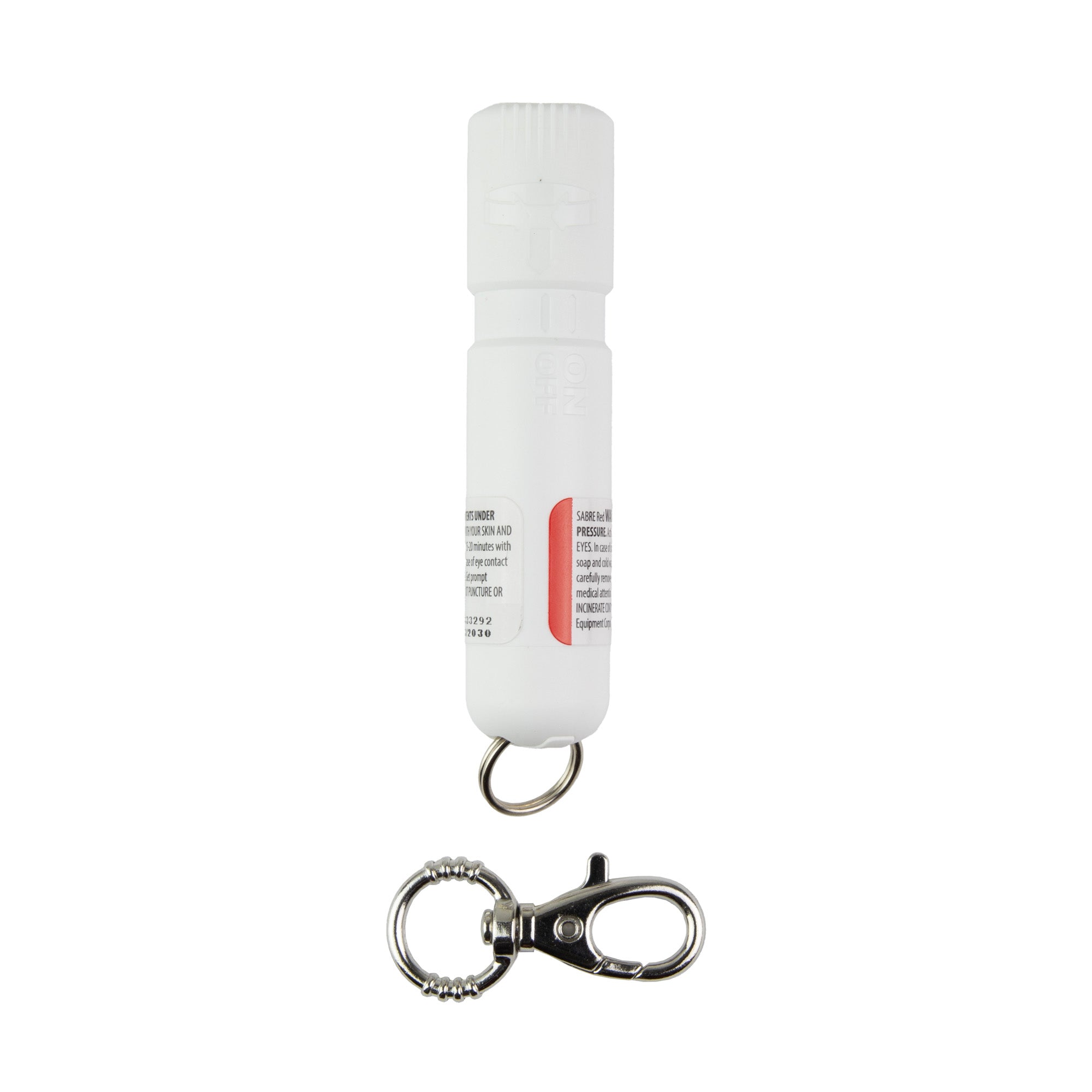 Sabre Mighty Discreet Pepper Spray in White - Compact Self-Defense Spray