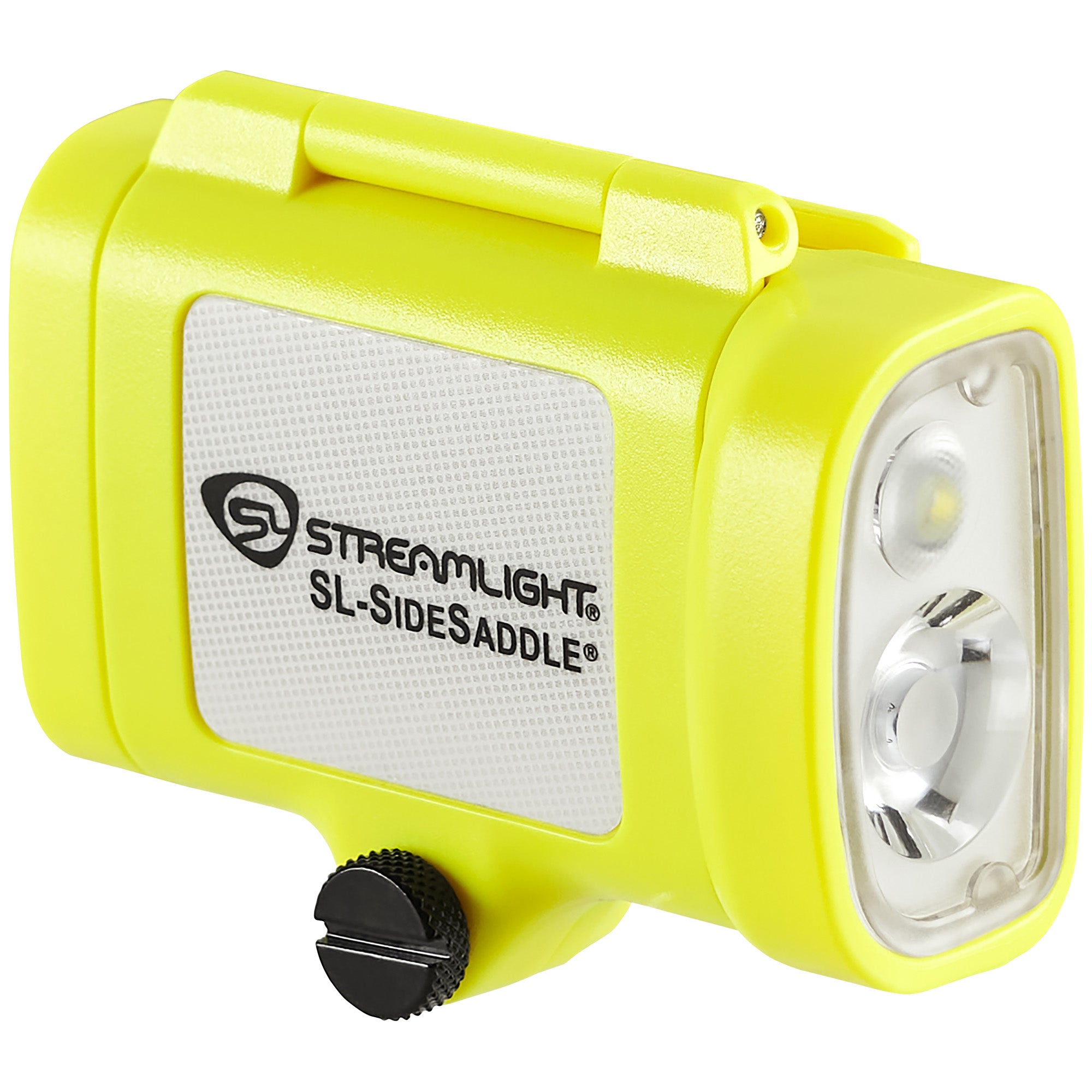 Streamlight SL-SideSaddle Hard Hat Headlamp with Front LED Beams and Rear Taillight, Yellow