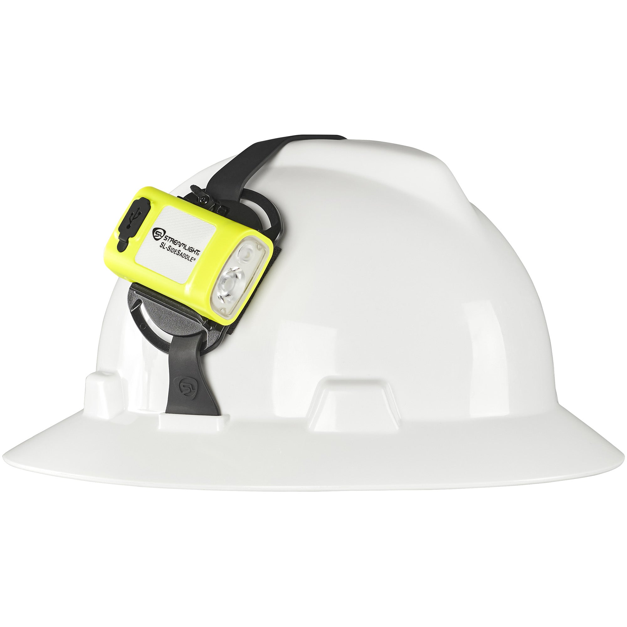 Streamlight SL-SideSaddle USB Headlamp - Rechargeable Hands-Free Lighting System in Yellow