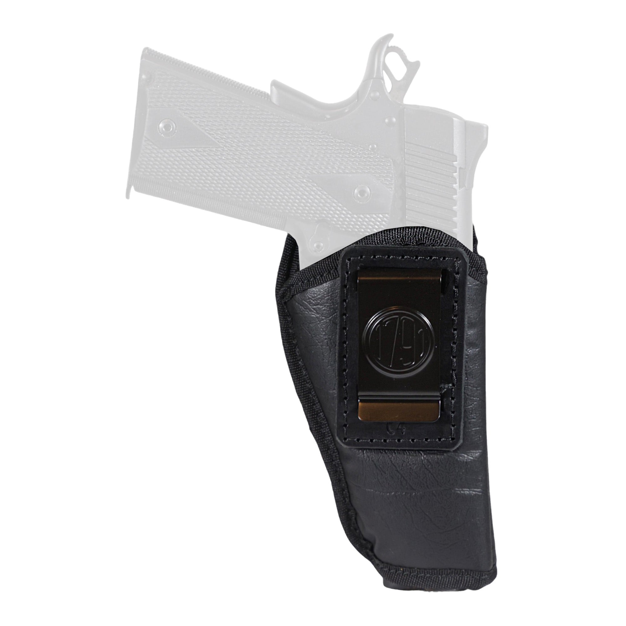 1791 Gunleather EcoCarry IWB Inside Waistband Holster for Right Hand, Black Leather