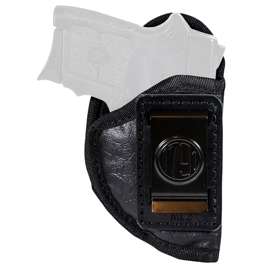 1791 Gunleather EcoCarry IWB Holster for Compact Pistols - Right Hand, Black Leather