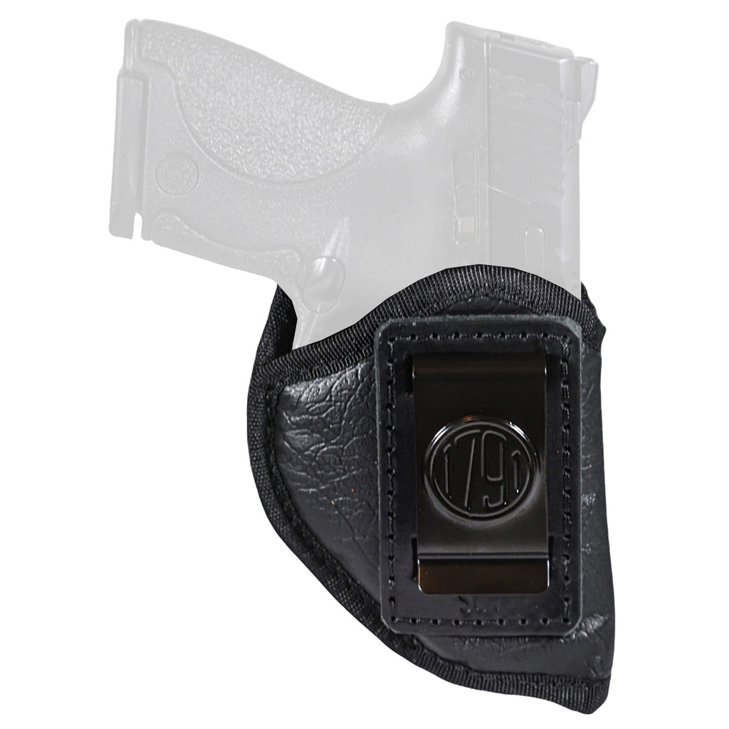 1791 Gunleather EcoCarry Inside Waistband Holster for Right Hand - Black Leather, Model ECO-SC1-BLK-R
