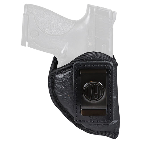 1791 Gunleather EcoCarry Inside Waistband Holster for Right Hand - Black Leather, Model ECO-SC1-BLK-R