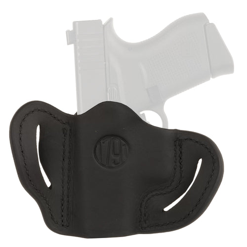 1791 Gunleather BHC Open Top Belt Holster for Glock 43 – Stealth Black, Right Hand