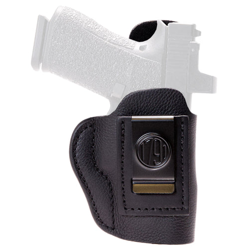 1791 Gunleather Smooth Concealment Inside Waistband Holster for Right Hand in Black with Optic and Light Compatibility