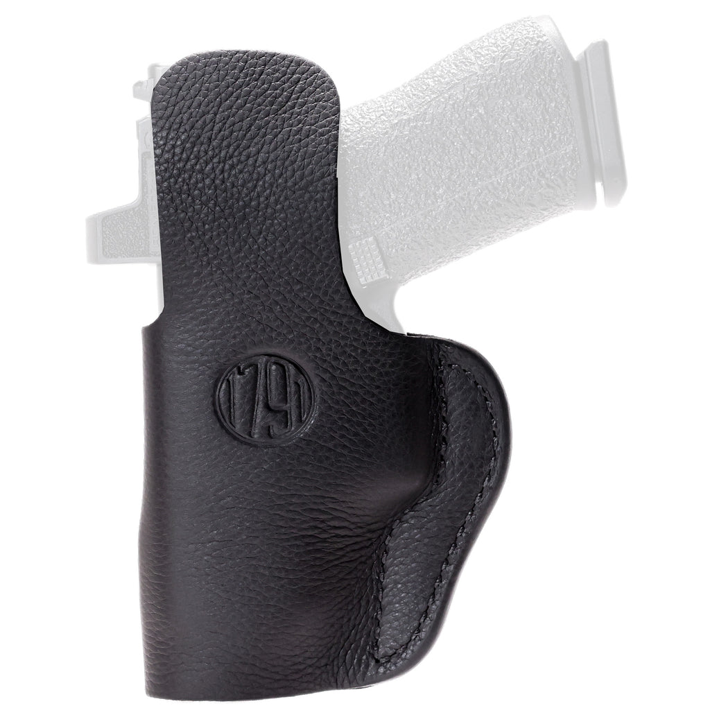 1791 Gunleather Smooth Concealment Inside Waistband Holster for Right Hand in Black with Optic and Light Compatibility