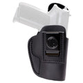 1791 Gunleather Smooth Concealment Inside Waistband Holster for Right Hand - Black Leather with Optic Ready and Light Bearing Features