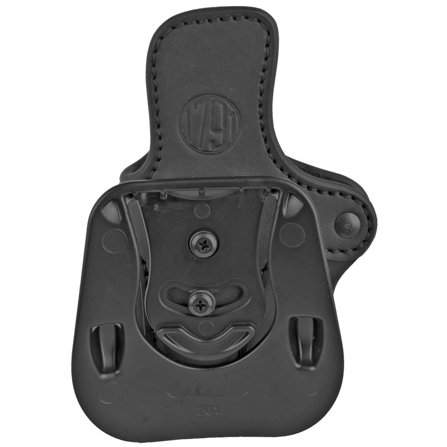 1791 Gunleather Optic Ready Paddle Holster for Full-Size and Compact Firearms - Right Hand, Stealth Black