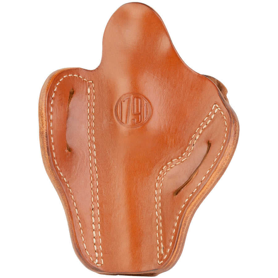 1791 Gunleather RVH2 K-Frame Revolver Belt Holster for Right Hand - Brown Leather