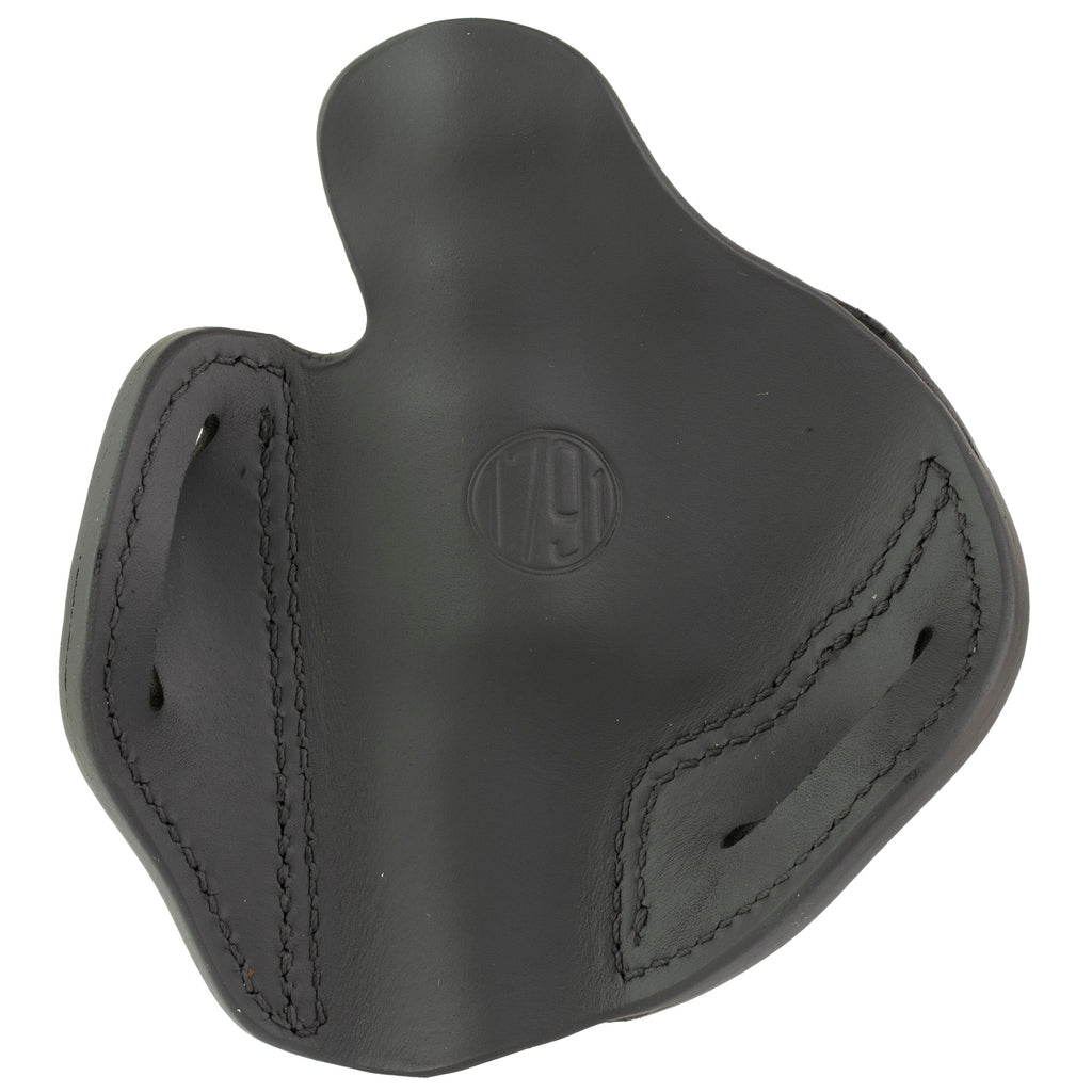 1791 Gunleather RVH4.3 Revolver Holster for Right Hand, Outside Waistband, Stealth Black